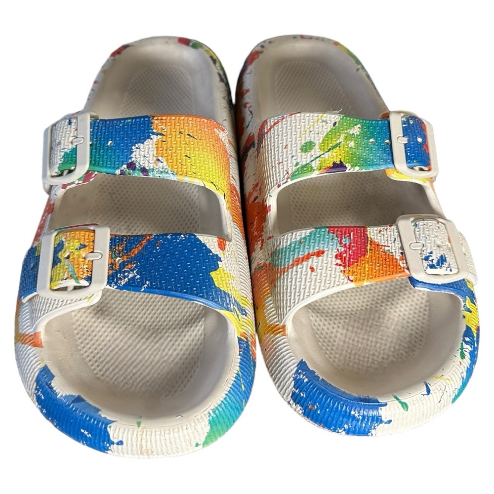 Cool Paint Splatter Design Cushy Slides (10-11) - Picture 2 of 7